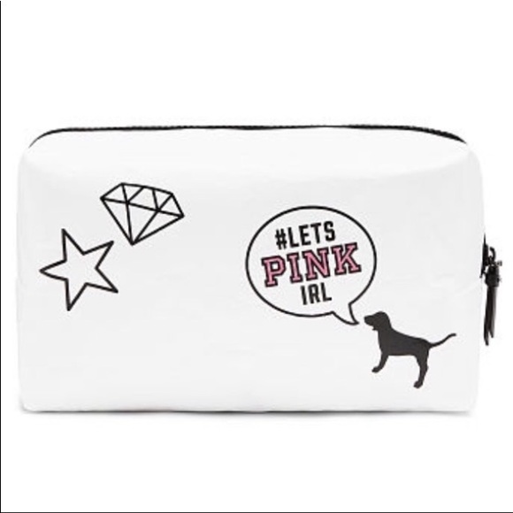 🆕🔥🦋2/30$PINK BY VS SUPER CUTE MAKEUP BAG/TOILETRIES/URL W/SHARPIE DETACHABLE - Picture 3 of 15